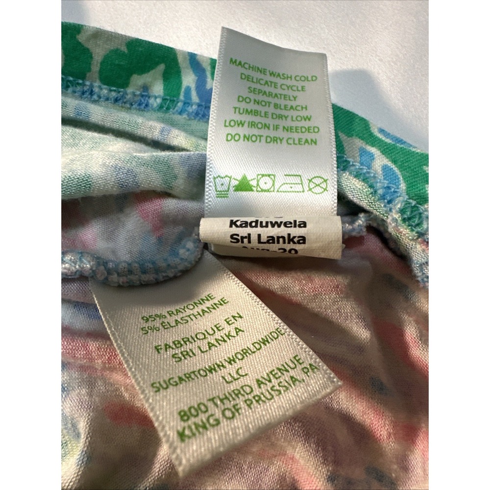 Lilly Pulitzer PJ Knit Button Up Pajama Top Multi Stargazer Pajamas Top Small - Picture 12 of 12